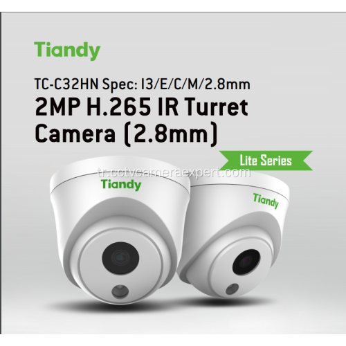 POE ile Lite 2MP Tiandy TC-C32HN Dome Kamera